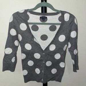 American Eagle Polka Dot Cardigan